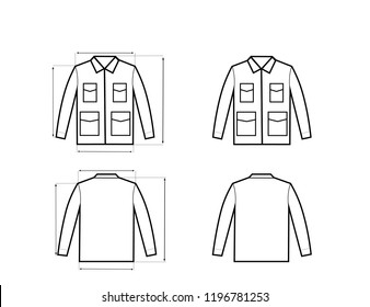 jacket size vector scheme 