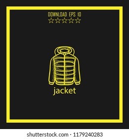 jacket sketch vector icon