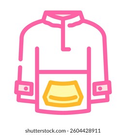 jacket snowboard color icon vector. jacket snowboard sign. isolated symbol illustration