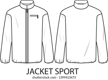 jacket sport vector template for design
