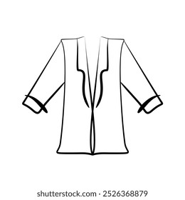 Jacket jacket style clothes. Fashion icon isolate painted with brush. Wardrobe trend