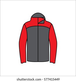 Jacket symbol simple flat icon on background