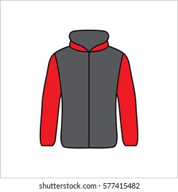 Jacket symbol simple flat icon on background