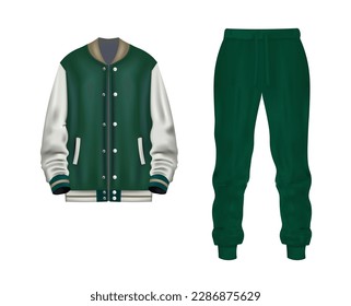 Chaqueta y tracksuit inferior. vector