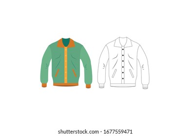 Chaqueta Para El Objeto Conjunto De Ilustración De Vectores En Viaje 