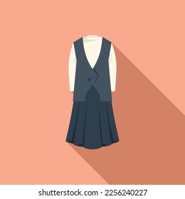 Jacket uniform icon flat vector. Fashion dress. College code