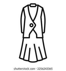 Jacket uniform icon outline vector. Fashion dress. College code