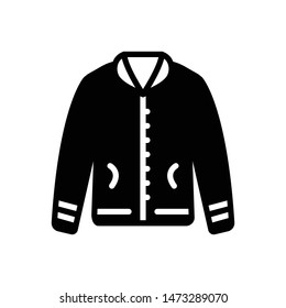 Jacket vector black icon