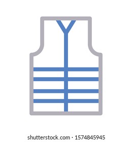 jacket vector color line icon 