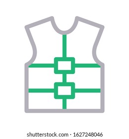 jacket  vector color line icon 