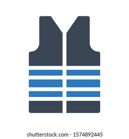 jacket vector glyph color icon 