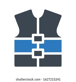 jacket vector glyph color icon 