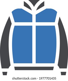 jacket vector glyph colour  icon