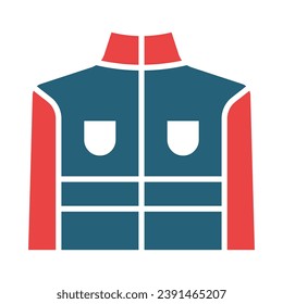Jacket Vector Glyph Two Color Icon For Personal And Commercial Use.

