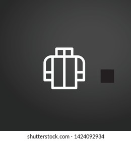 Jacket vector icon. Jacket concept stroke symbol design. Thin graphic elements vector illustration, outline pattern for your web site design, logo, UI. EPS 10.