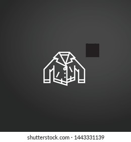 Jacket vector icon. Jacket concept stroke symbol design. Thin graphic elements vector illustration, outline pattern for your web site design, logo, UI. EPS 10.