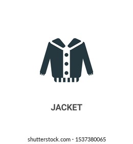 Jacket vector icon on white background. Flat vector jacket icon symbol sign from modern sew collection for mobile concept and web apps design.