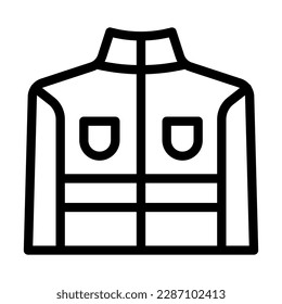 Jacket Vector Line Icon Design