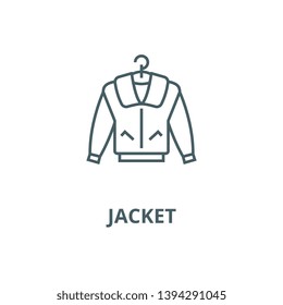 Jacket vector line icon, linear concept, outline sign, symbol