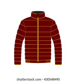 Jacket in vector on white background.