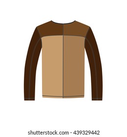 Jacket in vector on white background.