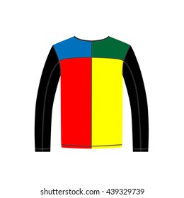 Jacket in vector on white background.