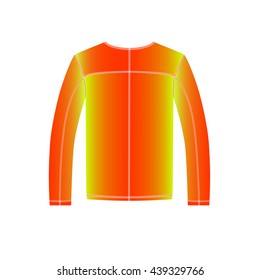 Jacket in vector on white background.