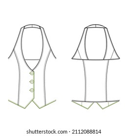 JACKET WAISTCOAT DRESS  ILLUSTRATOR VECTOR ADOBE