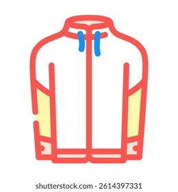 jacket waterproof running accessories color icon vector. jacket waterproof running accessories sign. isolated symbol illustration