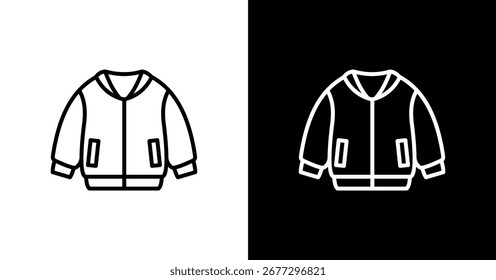 Diseño de conjunto de iconos de chaqueta blanca