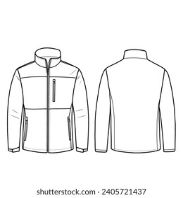 Jacket windbreaker waterproof, outerwear jackets technical fashion illustration