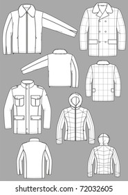Jacket winter for man with a long sleeve and pockets
