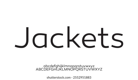 Jaquetas, Tecnologia tipografia alfabeto fontes com estilo arrojado. Ilustração vetorial e fonte técnica. Abstrato mínimo moderno esporte, simples, moda, digital, futuro criativo alfabeto fonte.
