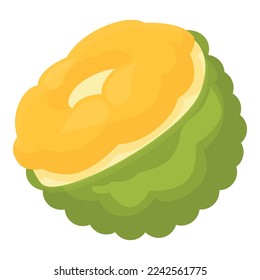 Jackfruit food icon cartoon vector. Summer nature. Tropical food