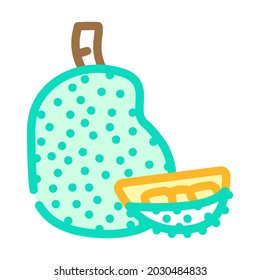 jackfruit fruit color icon vector. jackfruit fruit sign. isolated symbol illustration
