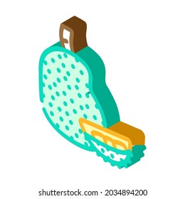 jackfruit fruit isometric icon vector. jackfruit fruit sign. isolated symbol illustration