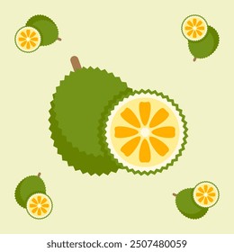 jackfruit fruit pattern for background