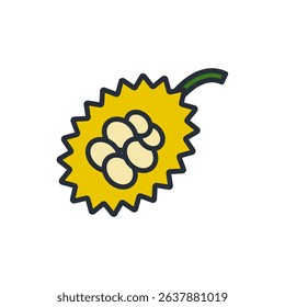 jackfruit icon collection .design style with background