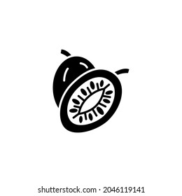 Jackfruit Icon Designed In Solid Style And Black Glyph Style In Fruit Icon Theme