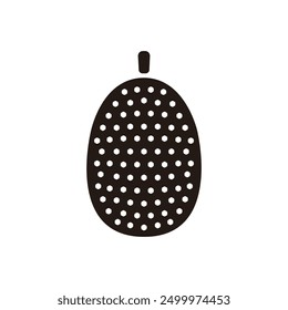 Jackfruit icon. Flat silhouette version.