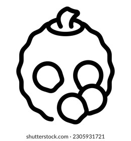 Jackfruit icon outline vector. Organic vitamin. Juicy dessert