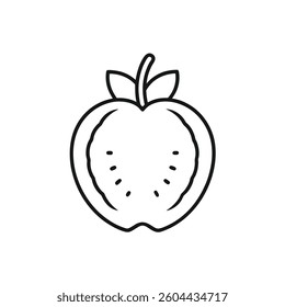 Jackfruit outline icon on white background