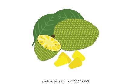 Diseño De Vector E Ilustración De Jackfruit. 