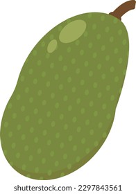 Ilustración vectorial de fruto de la chaqueta aislada en fondo blanco