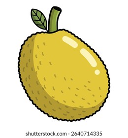 Jackfruit vector illustration, simple design