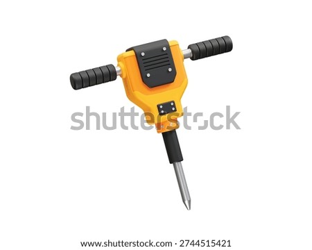 Jackhammer for Construction and Demolition illustration icon 3d render