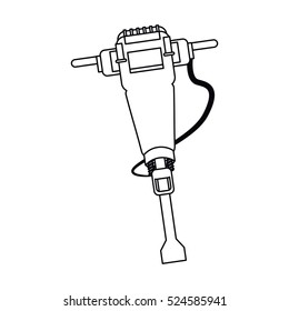 jackhammer construction tool design outline