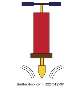 A jackhammer drilling the ground - Illustration  