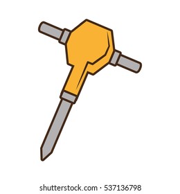 jackhammer electric tool construction vector illustration eps 10