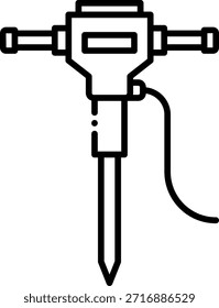 Jackhammer-Symbol: Bau- und Abbruchwerkzeug